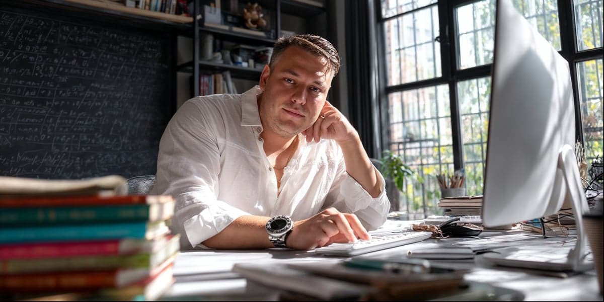 Dr. Denys Dutykh in his office